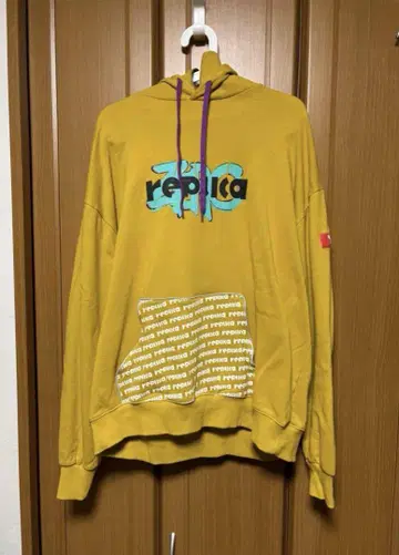 VAUNDY replica 후드티 머스타드