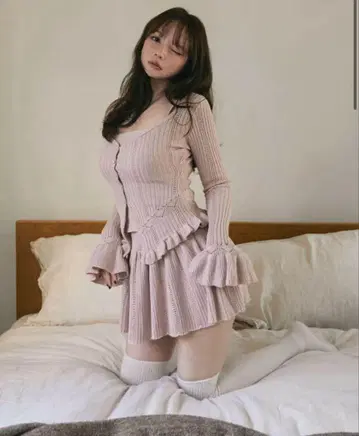 andmary 앤드 마리 Heart crochet set up 핑크