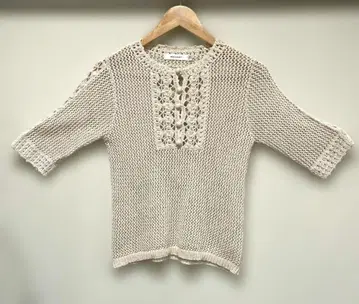 MOUSSY 니트 [BUTTONUPCROCHETTOP] 아이보리