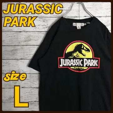 쥬라기 공원 T-Rex 공룡 로고 영화 무비 T 반팔 티셔츠 블랙