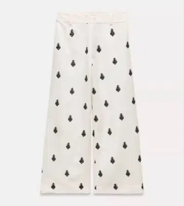 ZARA ZW 컬렉션 대비 자수 팬츠 M 화이트