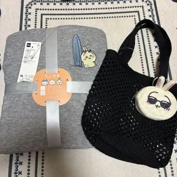 지유 치이카와 (먼작귀) 토끼 라운지 세트 XL 사이즈 파우치 백 2개