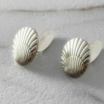 GEORG JENSEN 커프스 66 쉘 조개 실버 커프스 링크