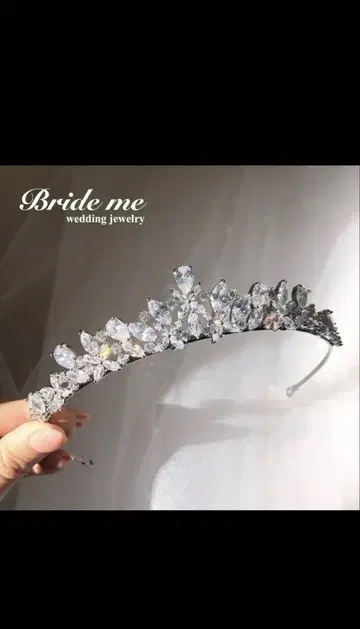 Bride me 티아라 웨딩용 크리스탈 장식