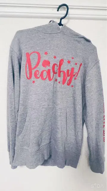 린넨 모모 Peachy! 후드 부착 후드티 M 사이즈