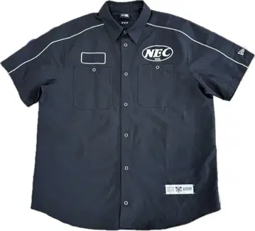 뉴에라 한국 NEC 워크 셔츠 블랙 반팔 뉴에라 레어