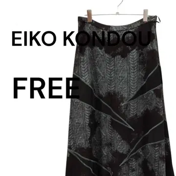 EIKO KONDOU 울 플레어 스커트 F