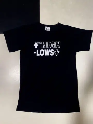 THE HIGH -LOWS 그래픽 티셔츠 블랙