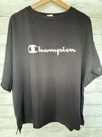 Champion 트레이닝복 반팔 컷오프 쭈리 스크립트 로고 자수