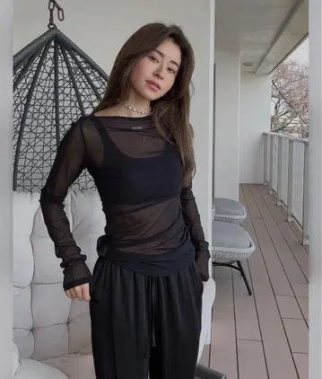 ALEXIASTAM 웰니스 메쉬 장소매 톱