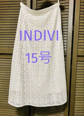 INDIVI 레이스 롱 스커트 15호