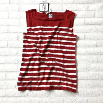 새상품 Jean Paul GAULTIER 스퀘어 넥 탱크탑 보더