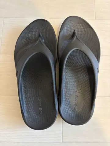 OOFOS 샌들 블랙 40 26.0cm