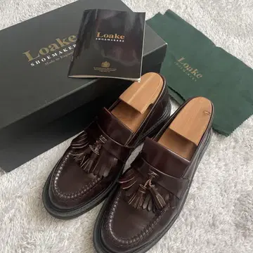 LOAKE 로크 태슬 로퍼 브라이트 버건디 7 1/2EX