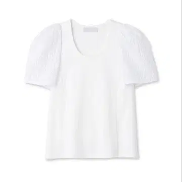 CELFORD 퍼프 슬리브 화이트 티셔츠