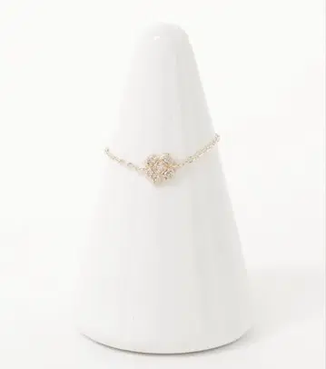 노제스 K10 다이아몬드 클로버 체인 반지 행운 네잎클로버