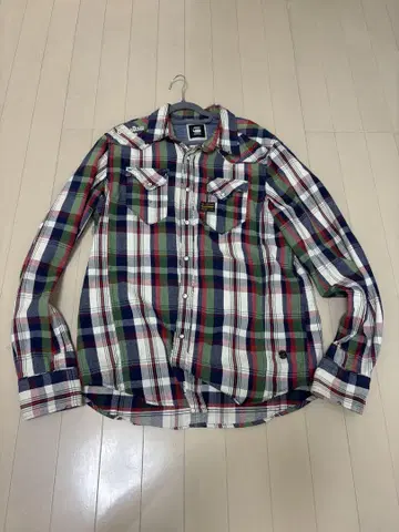 G-STAR RAW 체크 무늬 긴팔 셔츠 M 사이즈