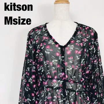 kitson 키트슨 반팔 무릎 기장 원피스 얇은 원단 소재 H2