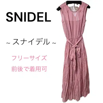 SNIDEL 스나이델 후르츠 컬러 원피스 핑크 2패턴 착용 프리