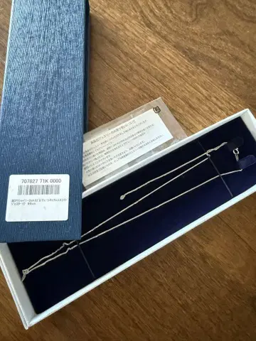 미사용 새상품 순수 플라티나 목걸이 슬라이드 재스터 포함 60cm