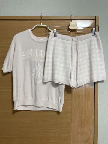 SNIDEL HOME 체크 셋업 스나이델 홈 룸웨어