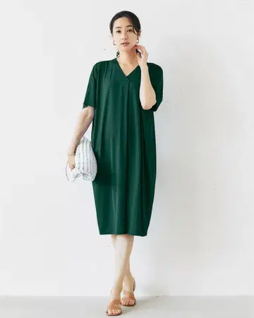 DoCLASSE UV 슬라브 프론트 턱 원피스/보통 길이 95cm 그린