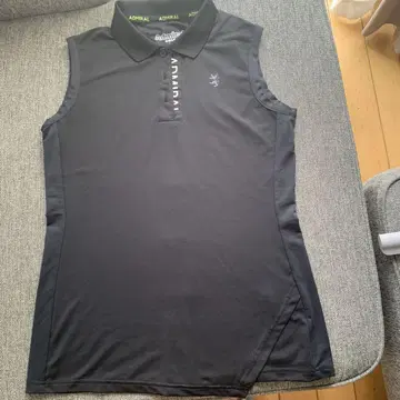 Admiral 골프 슬리브리스 폴로 셔츠 L 블랙