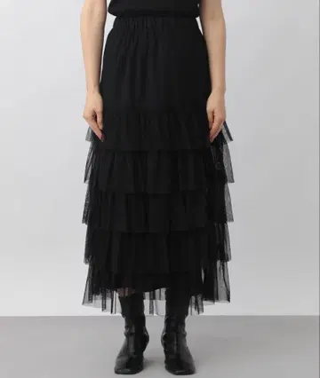 apart by lowrys 프릴 샤샤 스커트 블랙 검정 플레어