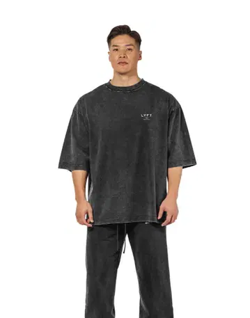 LYFT VINTAGE EXTRA BIG T-SHIRT 블랙 L 사이즈