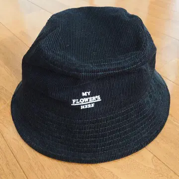 후지이 카제 MY FLOWER'S HERE 버킷 햇 L/XL 블랙