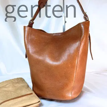 새상품급 genten 겐텐 토스카 버킷형 원숄더백 브라운