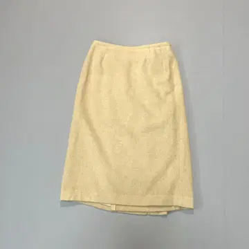 질스튜어트 여성용 무릎 기장 스커트 울 일본제 베이지 M