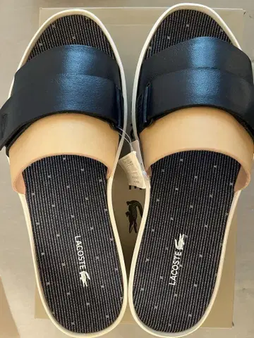 라코스테 콤비 가죽 샌들 38 (24cm)