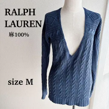 RALPH LAUREN 랄프 로렌 린넨 100% 케이블 짜임 M
