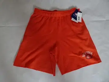 챔피온 [NEWYORK] 로고 맨투맨 숏 팬츠 US M 오렌지
