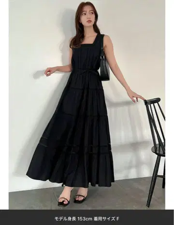 dazzlin 사다리 레이스 티어드 원피스