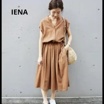 이에나 스키퍼 롱 원피스 브라운 M 사이즈
