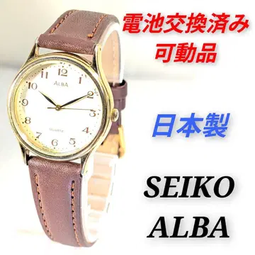 세이코 ALBA 남성용 배터리 교체 완료 작동 제품 M-04 일본제