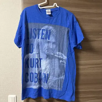 Kurt Cobain LISTEN 티셔츠 파랑 M 사이즈