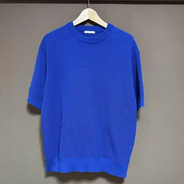 UNITED ARROWS 파랑 바즈 아이 크루 니트