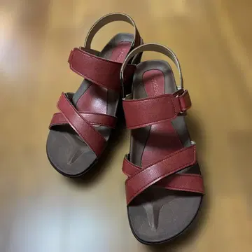 리게타 샌들 빨간색 24~24.5cm 새상품 일본제