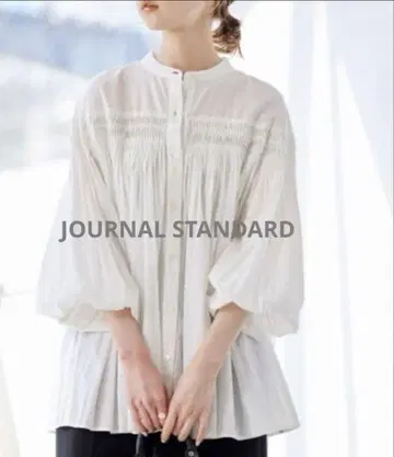 저널 스탠다드 인도 드론 핀턱 블라우스 JOURNAL 셔츠
