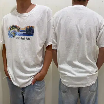 90s 00s 앤빌 아트 t 애니멀 피쉬 낚시 t 빅 루즈 XL