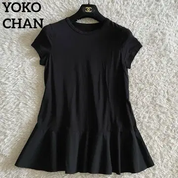 YOKO CHAN 요코짱 프릴 티셔츠 반팔 플레어 A 라인