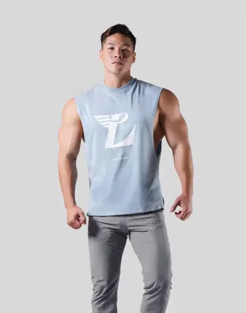 LYFT WING L LOGO NO SLEEVE 라이트 블루 L 사이즈