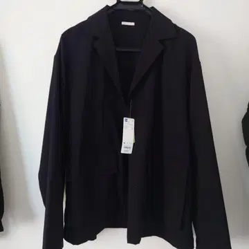 지유 오버 사이즈 셔츠 블루종 M 블랙