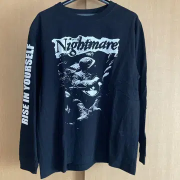 미사용 새상품 Nightmare 롱 T 셔츠 M 블랙 펑크 하드코어