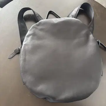 천연 가죽 원형 백팩