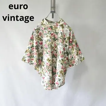 Euro vintae 유로 빈티지 꽃무늬 돌먼 슬리브 코튼 셔츠