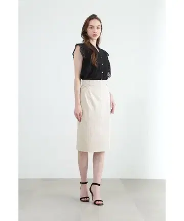 핑키앤다이안 크로스 허리 스커트